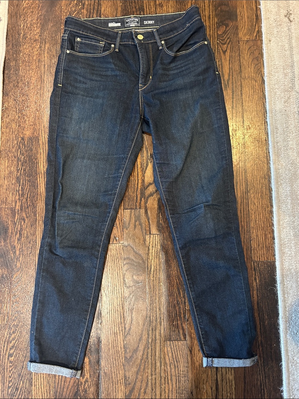 Signature by Levi Strauss Dark Blue Skinny Jeans